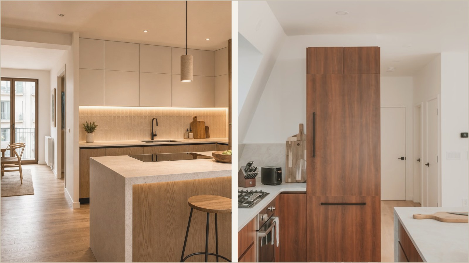 Comparativa de cocina abierta y cocina cerrada antes de reformar una vivienda en Manresa