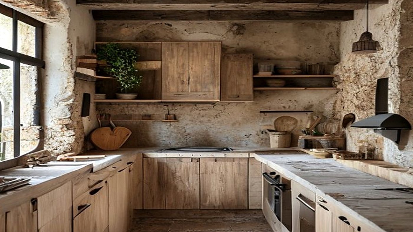 Cocina reformada en Manresa con madera, piedra y acabados cálidos